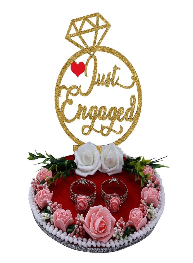 THE BRIDE MADE engagement ring platter Tray for ceremony | Elegant Ring Plate Holder for Bride and Groom | Decoration Platter for Proposal, Wedding Rituals & ring platter tray ceremony plate for gift - Image 3